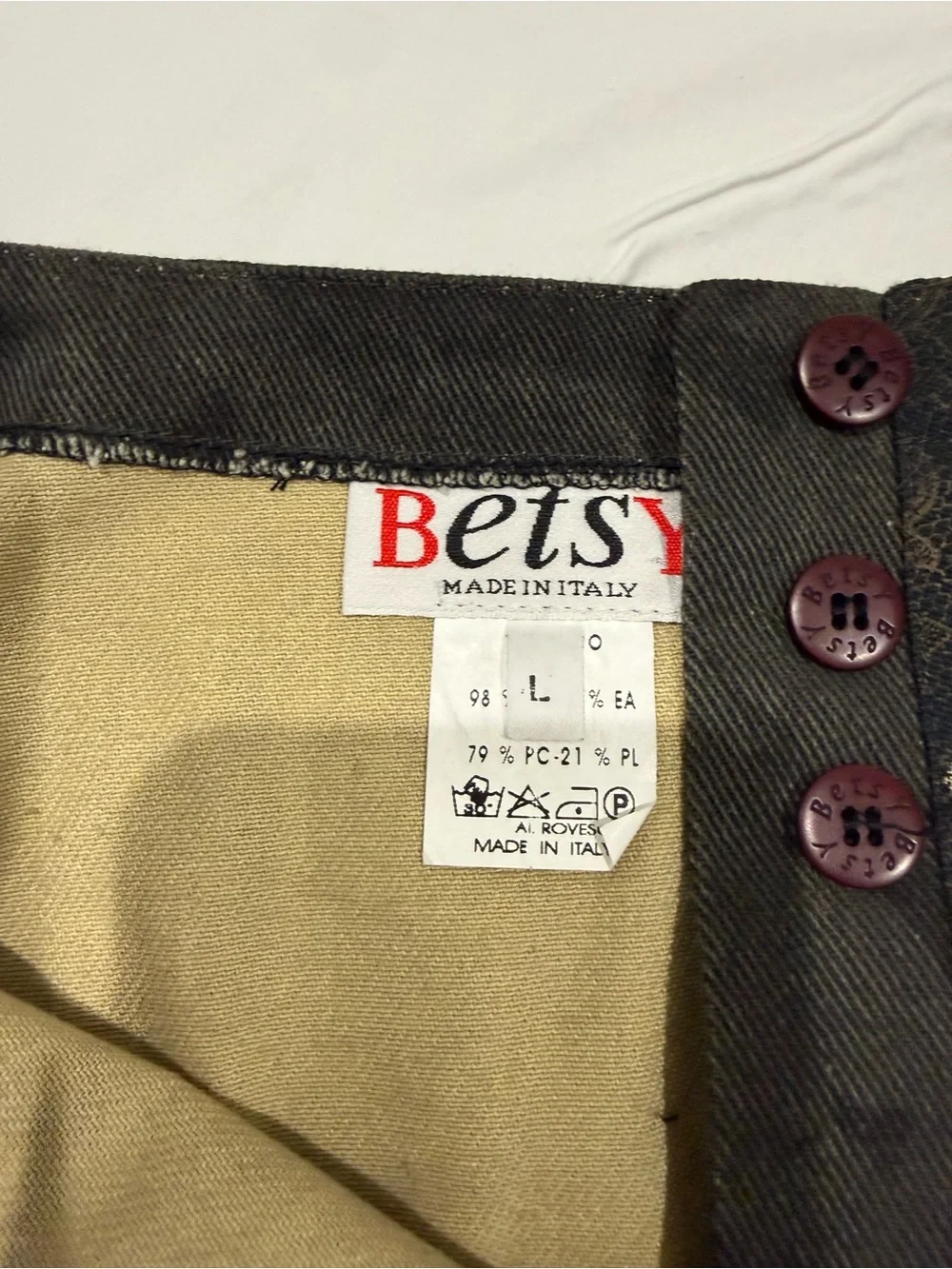 Vintage Black & Tan Faux Fur Hem A-Line Skirt